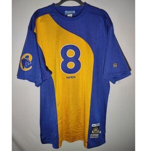 Stall & Dean Rucker Vintage Cougars Jersey Mens 2XL Royal Blue Yellow 8 R14-SSCG
